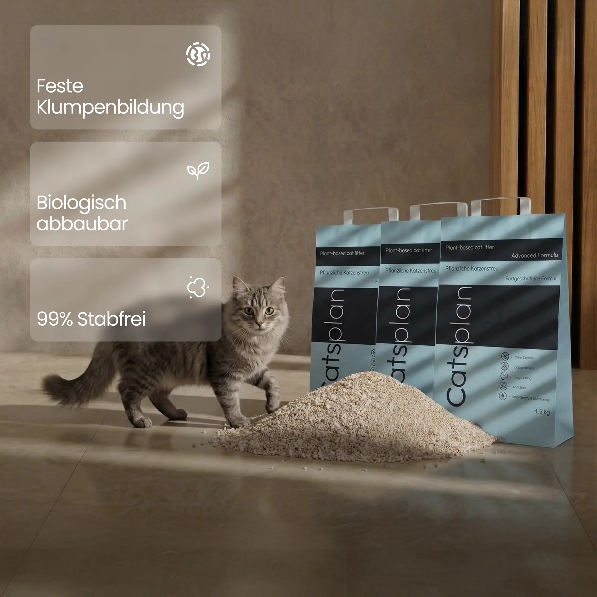 Catsplan Advanced - Pflanzliches Katzenstreu